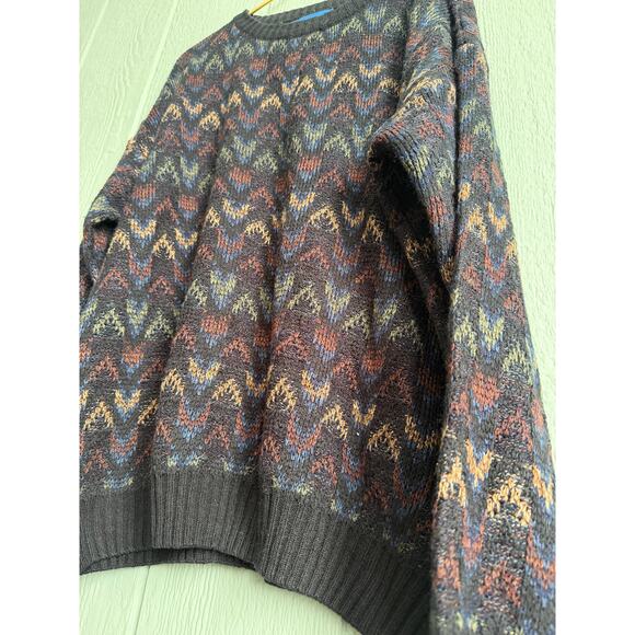 90s Towncraft Sweater Men’s 2XL Vintage Textured Knit Cosby Coogi Style - Picture 4 of 6